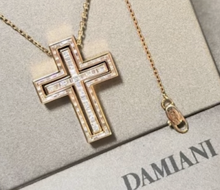 벨에포크 목걸이 바게트 다이아 33.5X25