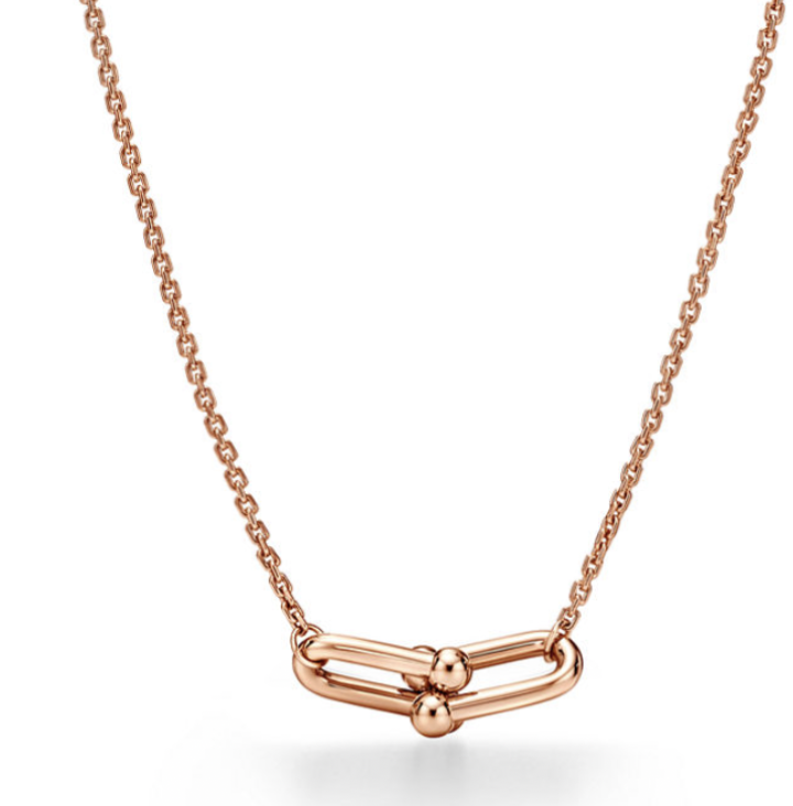 하드웨어 목걸이 스몰 더블 링크 