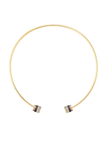 콰트로 클래식 튜브 더블 모티브 목걸이 