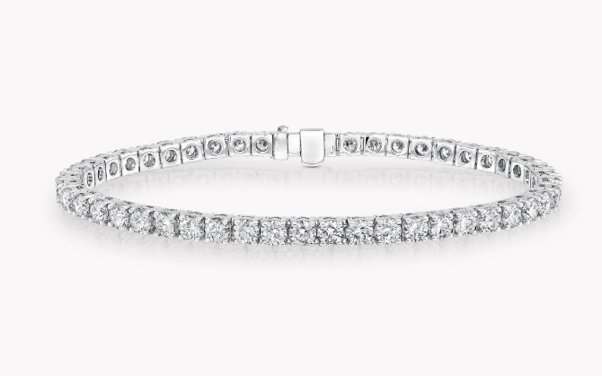 슬림 라운드 테니스 팔찌 