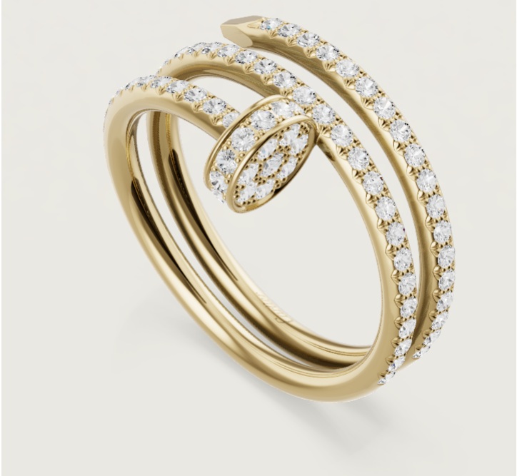 앵끌루 더블 링 세미 파베