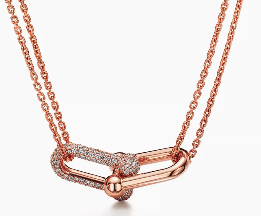 하드웨어 라지 목걸이 하프 파베