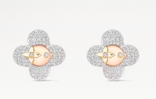 비비엔 반지, 3가지 골드와 다이아몬드 이어링 