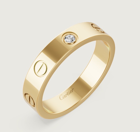 러브 링, 스몰 다이아몬드 1개 4mm